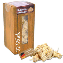 Laden Sie das Bild in den Galerie-Viewer, Anzündwolle aus Naturholz & Wachs - für lange Brenndauer