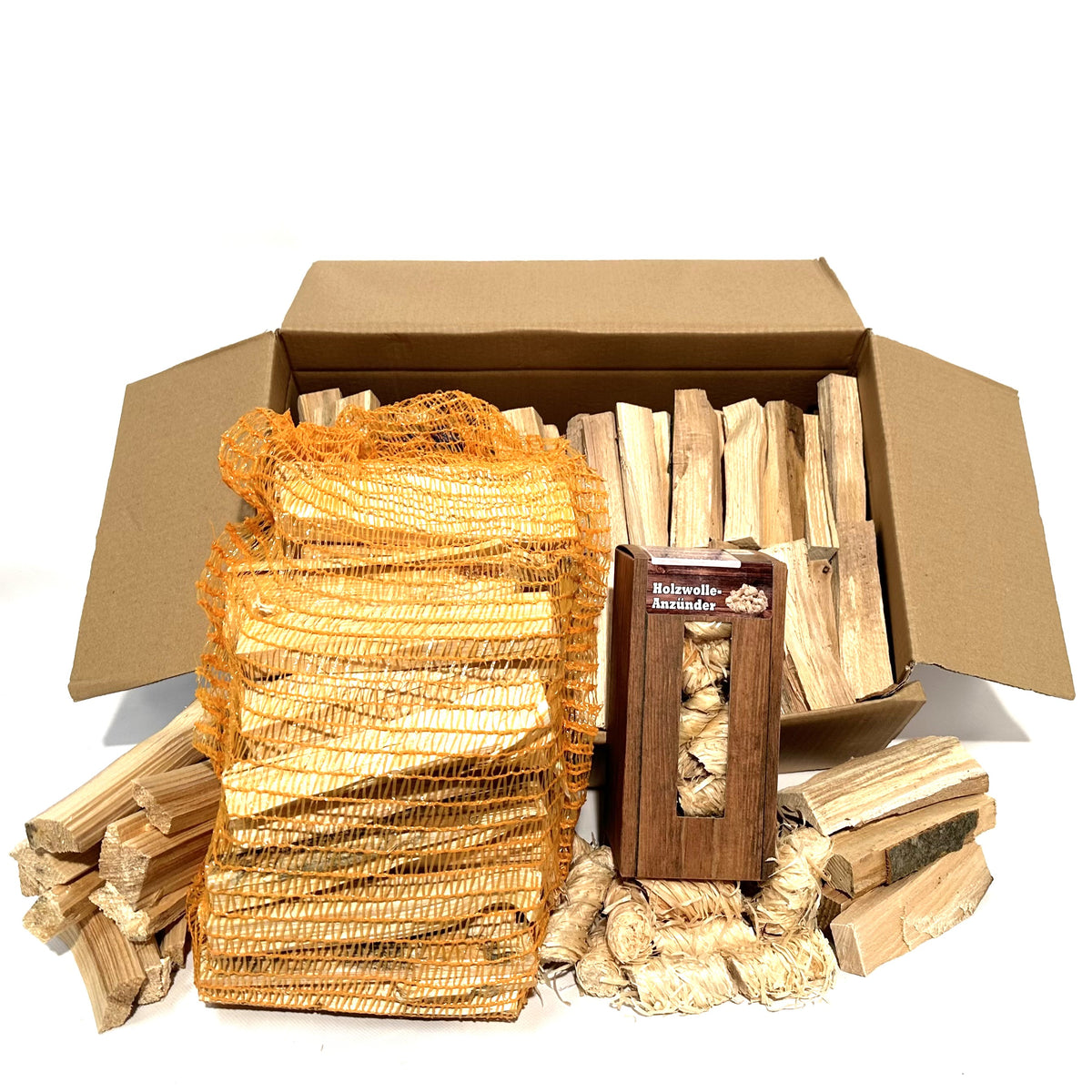 OOFT Mini-Pizzaofen Aus Holz, 100% Ofengetrocknete Eiche, Perfekt Für Ooni Karu, Solo Herd Pi Und Andere Mini-Pizzaöfen – 5,4–6,4 Kg Box – Hartholz- Pizzaofen-Anzündholz – Hohe Hitze Und Langsames